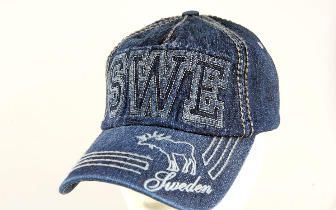 Keps SWE älg blå
