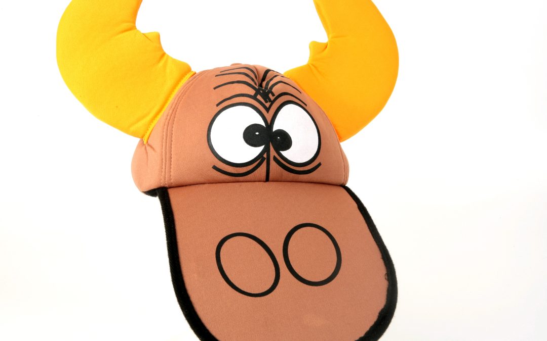 Älgkeps med gula horn